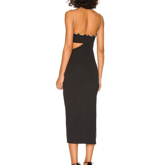 Lovers + Friends, Charlotte Midi Dress, Black, Size: XSMALL,  NWT/NEW - Picture 4 of 15